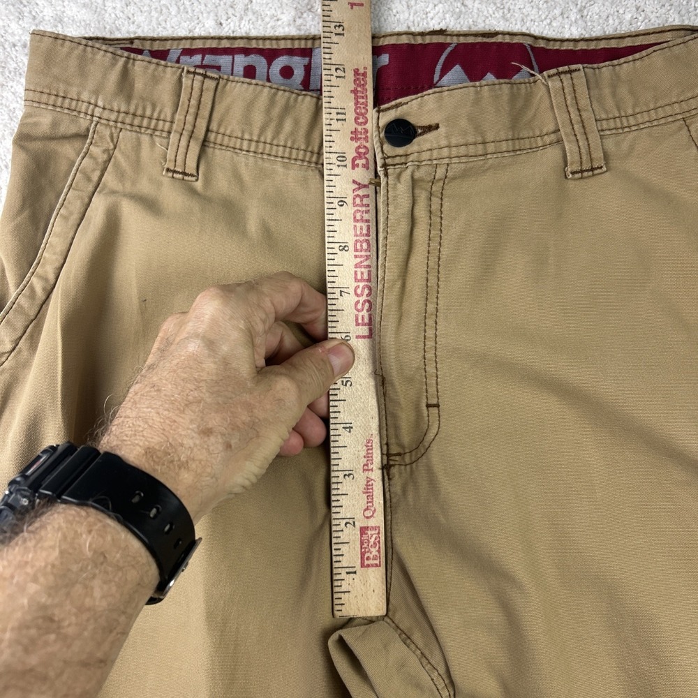 Wrangler Pants Mens 36x32 Tan Brown Cargo Stretch Nylon Outdoor Lightweight Gorp - Picture 5 of 14